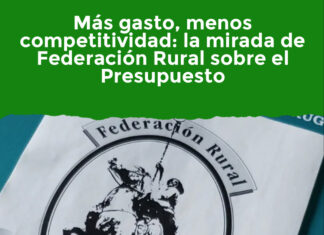 Más gasto, menos competitividad: la mirada de Federación Rural sobre el Presupuesto