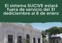 El sistema SUCIVE estarรก fuera de servicio del 31 dediciembre al 8 de enero