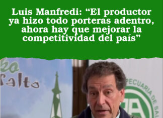 Luis Manfredi: “El productor ya hizo todo porteras adentro, ahora hay que mejorar la competitividad del país”