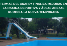 Termas del Arapey finaliza mejoras en la piscina deportiva y áreas anexas rumbo a la nueva temporada