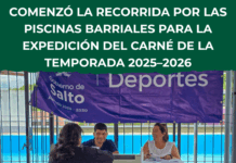 Gobierno de Salto inició la recorrida por piscinas barriales para expedir el carné 2025–2026