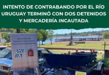 Intento de contrabando por el río Uruguay terminó con dos detenidos y mercadería incautada
