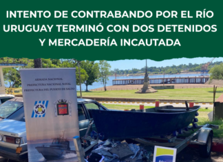 Intento de contrabando por el río Uruguay terminó con dos detenidos y mercadería incautada