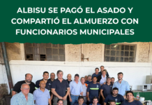 Albisu compartió un asado con funcionarios municipales tras la entrega de uniformes en Salto