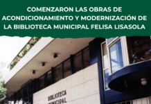 Comenzaron las obras de acondicionamiento y modernización de la Biblioteca Municipal Felisa Lisasola