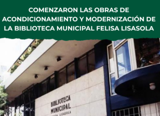 Comenzaron las obras de acondicionamiento y modernización de la Biblioteca Municipal Felisa Lisasola