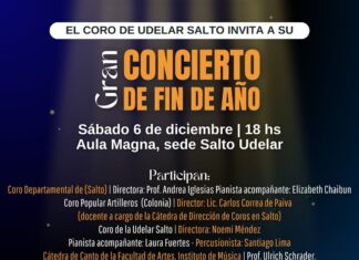 El Coro de la Udelar Salto cierra el año con un concierto y un homenaje especial