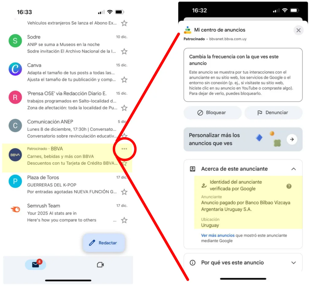 Promo Válida - Ejemplo de validación de identidad de remitente.