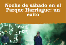 Noche de sábado en el Parque Harriague: un éxito