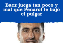 Baez juega tan poco y mal que Peñarol le bajó el pulgar