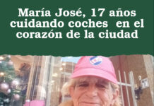 María José, 17 años cuidando coches en el corazón de la ciudad