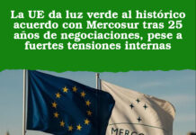 La UE da luz verde al histórico acuerdo con Mercosur tras 25 años de negociaciones, pese a fuertes tensiones internas