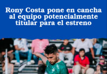 Rony Costa pone en cancha al equipo potencialmente titular para el estreno