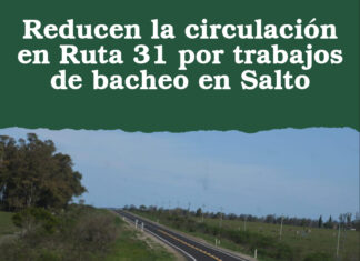 Reducen la circulación en Ruta 31 por trabajos de bacheo en Salto