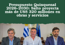 Presupuesto Quinquenal 2026–2030: Salto proyecta más de US$ 320 millones en obras y servicios