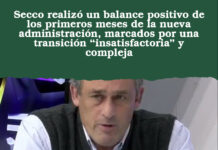 Secco realizó un balance positivo de los primeros meses de la nueva administración, marcados por una transición “insatisfactoria” y compleja