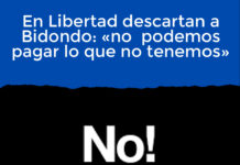 En Libertad descartan a Bidondo: «no podemos pagar lo que no tenemos»