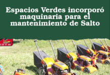 Espacios Verdes incorporó maquinaria para el mantenimiento de Salto
