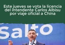 Este jueves se vota la licencia del intendente Carlos Albisu por viaje oficial a China