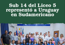 Sub 14 del Liceo 5 representó a Uruguay en Sudamericano