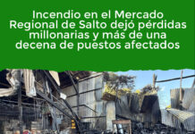 Incendio en el Mercado Regional de Salto dejó pérdidas millonarias y más de una decena de puestos afectados