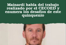 Mainardi habla del trabajo realizado por el CECOED y enumera los desafíos de este quinquenio