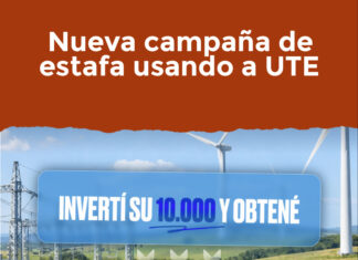 Nueva campaña de estafa usando a UTE