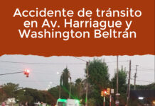 Accidente de tránsito en Av. Harriague y Washington Beltrán