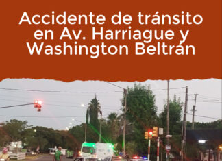 Accidente de tránsito en Av. Harriague y Washington Beltrán