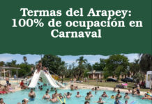 Termas del Arapey: 100% de ocupación en Carnaval