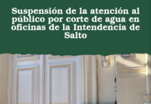 Suspensión de la atención al público por corte de agua en oficinas de la Intendencia de Salto