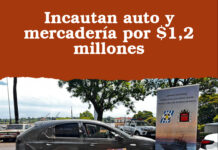 Incautan auto y mercadería por $1,2 millones