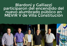 Blardoni y Galliazzi participaron del encendido del nuevo alumbrado público en MEVIR V de Villa Constitución