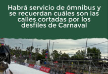 Habrá servicio de ómnibus y se recuerdan cuáles son las calles cortadas por los desfiles de Carnaval