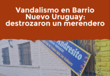 Vandalismo en Barrio Nuevo Uruguay: destrozaron un merendero Merendero Andresito, Barrio Nuevo Uruguay