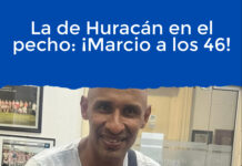 La de Huracán en el pecho: ¡Marcio a los 46!