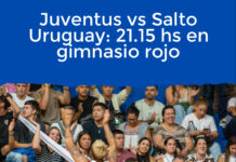 Juventus vs Salto Uruguay: 21.15 hs en gimnasio rojo