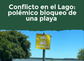 Conflicto en el Lago: polémico bloqueo de una playa