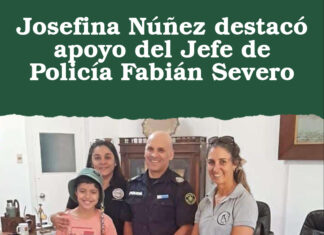 Josefina Núñez destacó apoyo del Jefe de Policía Fabián Severo