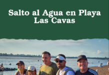 Salto al Agua en Playa Las Cavas