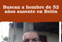 Buscan a hombre de 52 años ausente en Belén