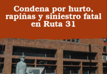 Condena por hurto, rapiñas y siniestro fatal en Ruta 31