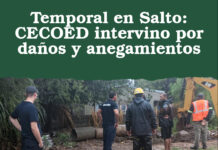 Temporal en Salto: CECOED intervino por daños y anegamientos