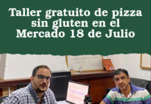 Taller gratuito de pizza sin gluten en el Mercado 18 de Julio