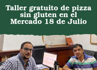 Taller gratuito de pizza sin gluten en el Mercado 18 de Julio