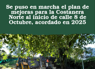 Se puso en marcha el plan de mejoras para la Costanera Norte al inicio de calle 8 de Octubre, acordado en 2025