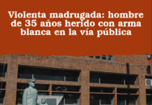 Violenta madrugada: hombre de 35 años herido con arma blanca en la vía pública