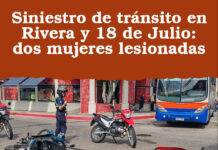 Siniestro de tránsito en Rivera y 18 de Julio: dos mujeres lesionadas