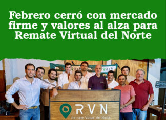Febrero cerró con mercado firme y valores al alza para Remate Virtual del Norte