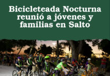 Bicicleteada Nocturna reunió a jóvenes y familias en Salto